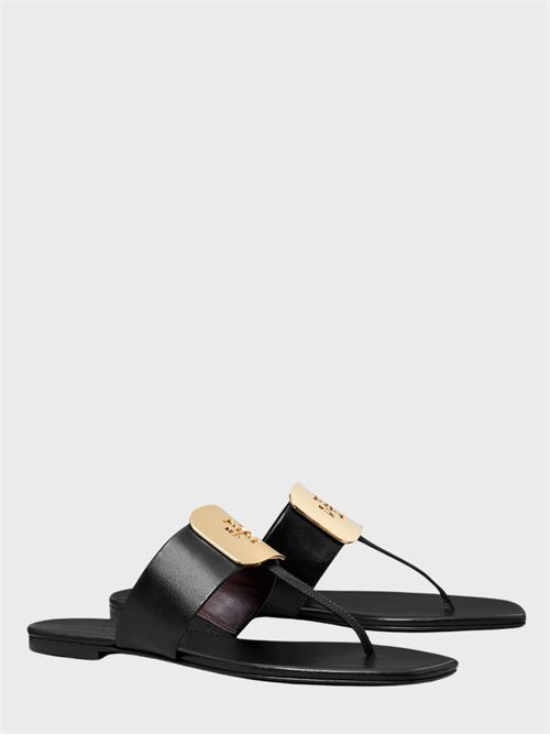 Georgia leather thong sandals with logo TORY BURCH | 154236006